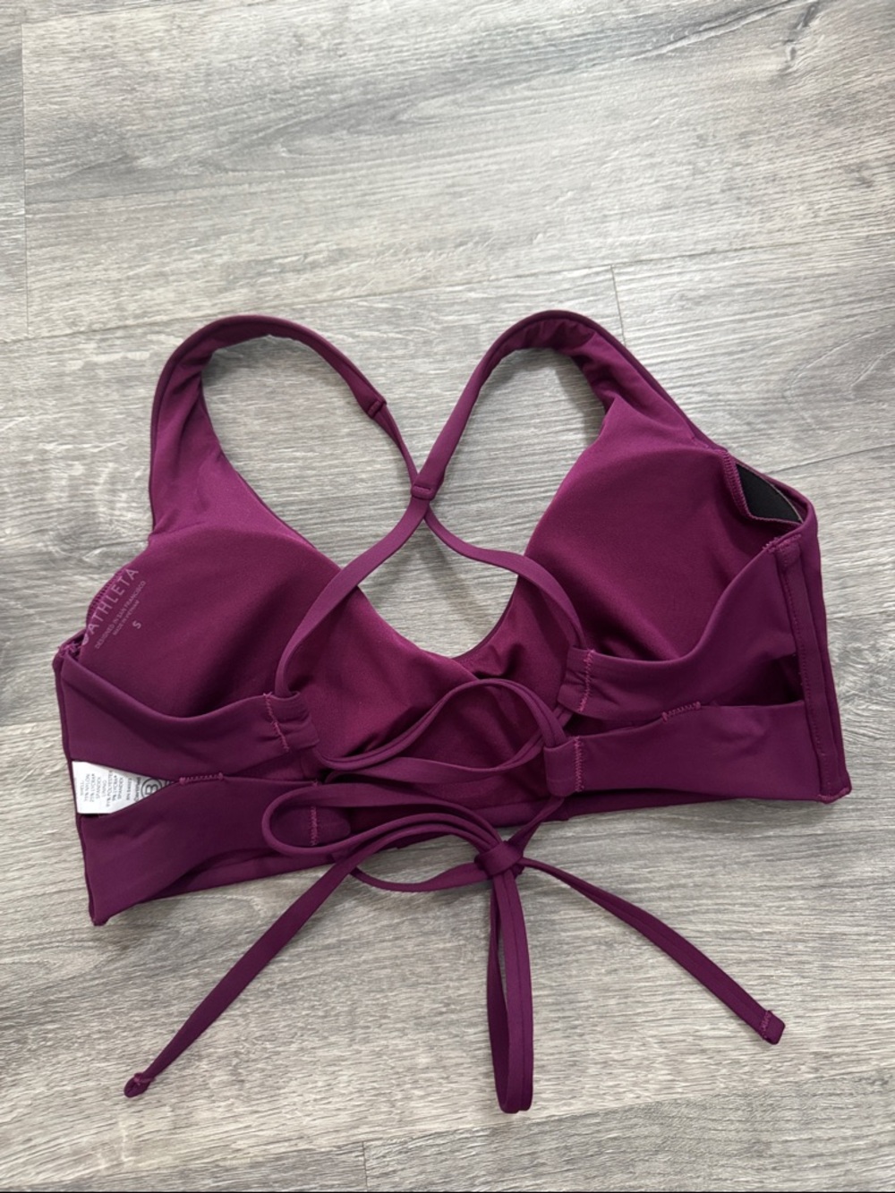 Athleta Triangle Bikini Top D-DD cup "Velvet Plum" Size Small Beach Vacation - Picture 2 of 4